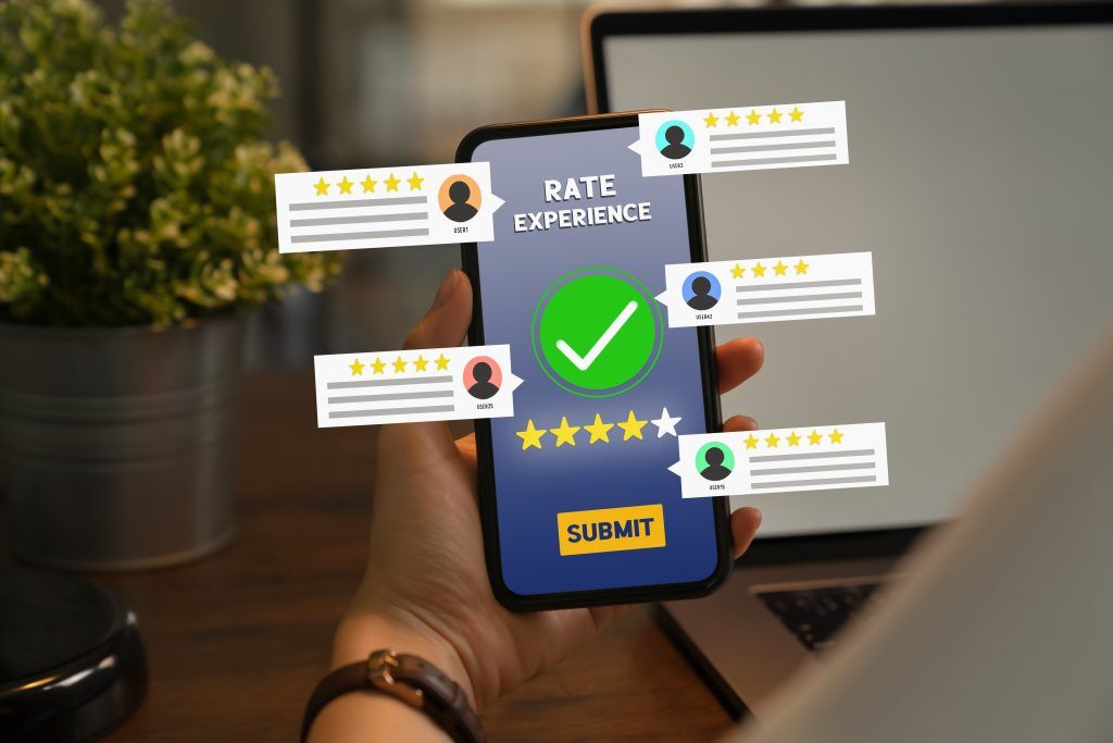 Where Can I Find Reputable Aircon Company In Singapore? 5 hand holding phone rate your experience show screen other user comments